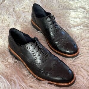 Cole Haan Men's Morris Wingtip Oxford Black Leather Size 13